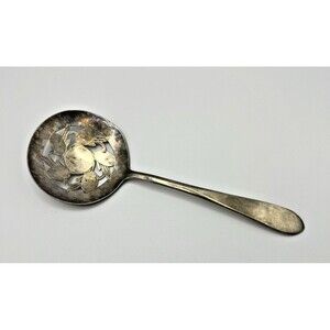 Vintage WM Rogers Mfg. Co Original Rogers Tomato Serving Spoon Silver Plate 7.5"